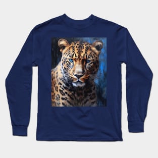 Amazing Zoo Leopard in Hyperrealistic Oil Paint Long Sleeve T-Shirt